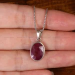 گردنبند یاقوت سرخ زنانه کد 32210