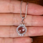 گردنبند دُر نجف زنانه کد 32219