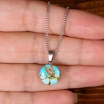 گردنبند فیروزه زنانه کد 32265