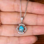 گردنبند فیروزه زنانه کد 32279