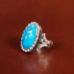 انگشتر فیروزه شجری مردانه کد 31680