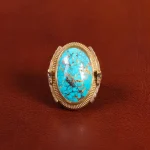 انگشتر فیروزه شجری مردانه کد 31681