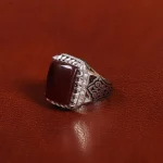 انگشتر عقیق مردانه کد 31683