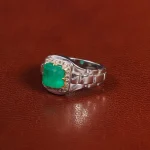 انگشتر زمرد مردانه کد 31685