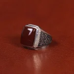 انگشتر عقیق مردانه کد 31695