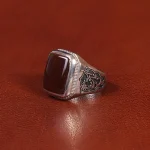 انگشتر عقیق مردانه کد 31697