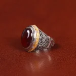 انگشتر گارنت مردانه کد 31706