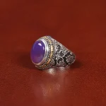 انگشتر عقیق سوسنی مردانه کد 31711