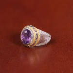 انگشتر آمیتیست مردانه کد 31713