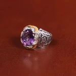 انگشتر آمیتیست مردانه کد 31714