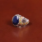 انگشتر یاقوت کبود مردانه کد 31715