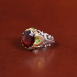 انگشتر گارنت مردانه کد 31717