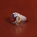 انگشتر گارنت مردانه کد 31719