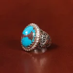 انگشتر فیروزه شجری مردانه کد 31810