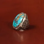 انگشتر فیروزه شجری مردانه کد 31812