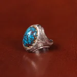 انگشتر فیروزه شجری مردانه کد 31940