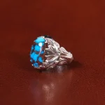 انگشتر فیروزه شجری مردانه کد 31942