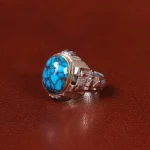 انگشتر فیروزه شجری مردانه کد 31943