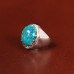 انگشتر فیروزه شجری مردانه کد 31947