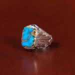 انگشتر فیروزه شجری مردانه کد 31951