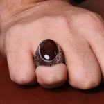 انگشتر عقیق مردانه کد 31160