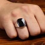 انگشتر عقیق مردانه کد 31682