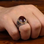 انگشتر عقیق مردانه کد 31703