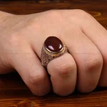 انگشتر عقیق مردانه کد 31704