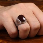 انگشتر عقیق مردانه کد 31705