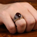 انگشتر عقیق مردانه کد 31709