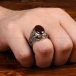 انگشتر عقیق مردانه کد 31710