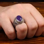 انگشتر عقیق سوسنی مردانه کد 31711