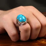 انگشتر فیروزه شجری مردانه کد 31937