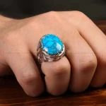انگشتر فیروزه شجری مردانه کد 31938