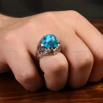 انگشتر فیروزه شجری مردانه کد 31944