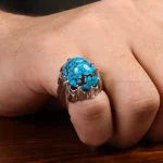انگشتر فیروزه شجری مردانه کد 31946