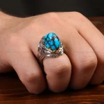 انگشتر فیروزه شجری مردانه کد 31949