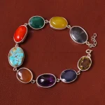 دستبند هفت جواهر زنانه کد 32332