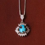 گردنبند فیروزه زنانه کد 32285