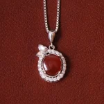 گردنبند عقیق زنانه کد 32298