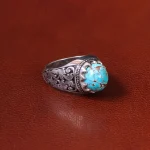 انگشتر فیروزه شجری مردانه کد 32327