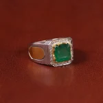 انگشتر زمرد مردانه کد 32611