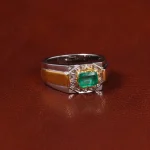 انگشتر زمرد مردانه کد 32613