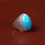 انگشتر فیروزه عجمی مردانه کد 32730