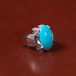 انگشتر فیروزه عجمی مردانه کد 32739