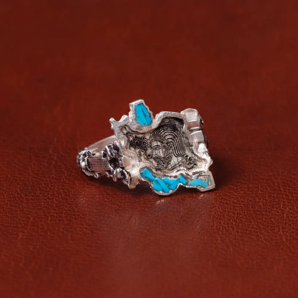 انگشتر فیروزه کوب طرح ایران کد 32796