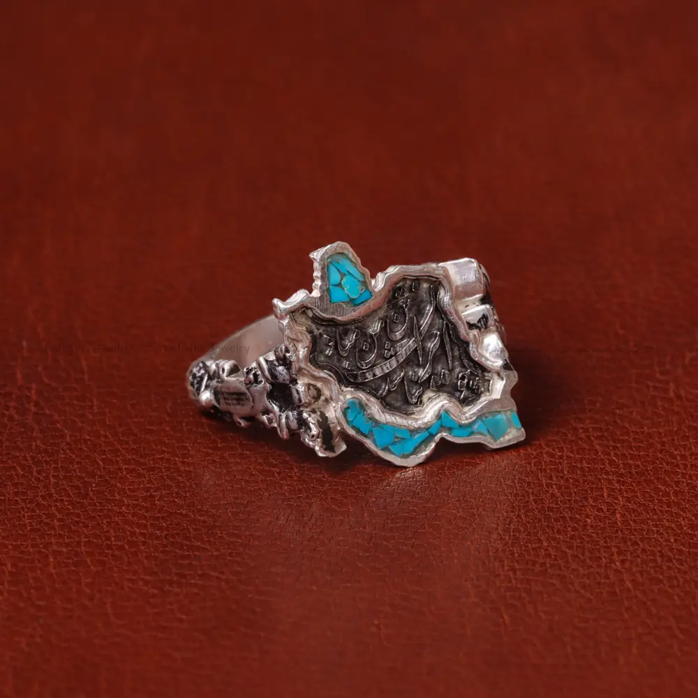 انگشتر فیروزه کوب طرح ایران کد 32798