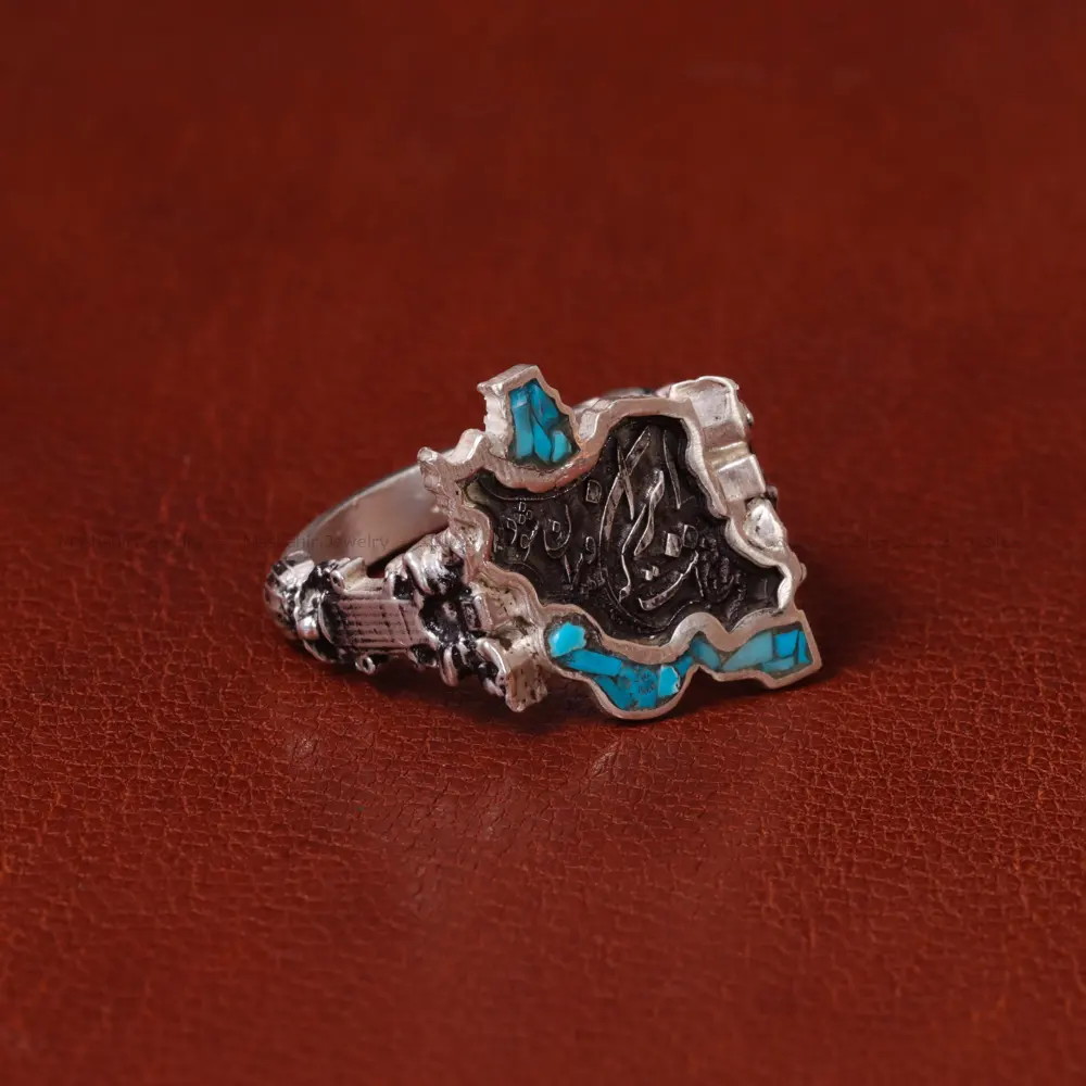 انگشتر فیروزه کوب طرح ایران کد 32799