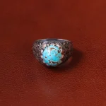 انگشتر فیروزه شجری مردانه کد 32327