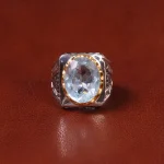 انگشتر آکوامارین مردانه کد 32657